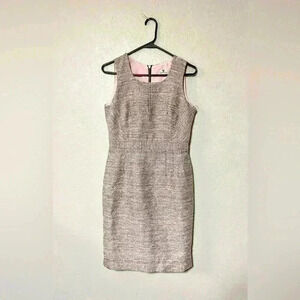 Worthington Sheath Sleeveless Summer Dress Size 8 Brown & Pink